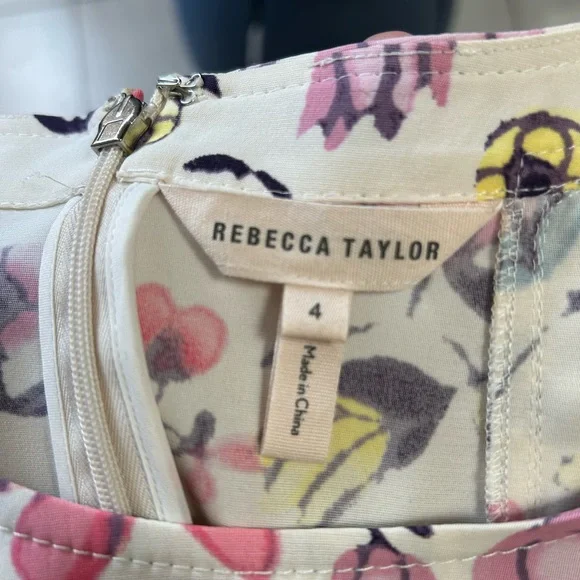 Rebecca Taylor Floral Top/ blouse Size 4 - Picture 6 of 10